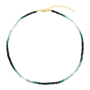 Emerald Ombré Necklace Gold Filled Bracelet