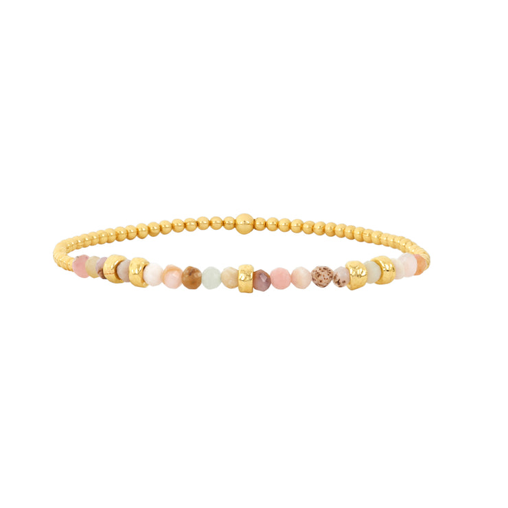 October Opal and Rondelle Bracelet-Gold Filled Bracelet-Karen Lazar Design-5.75-Karen Lazar Design