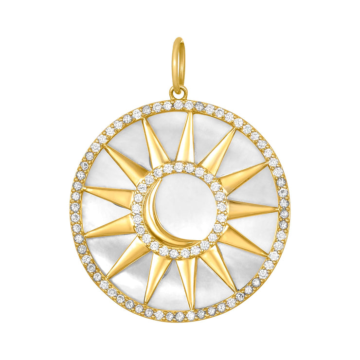 Mother of Pearl Sunburst Charm