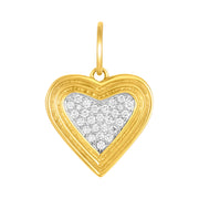 Heirloom Inspired Pave Diamond Heart Charm-Karen Lazar Design-Karen Lazar Design