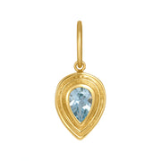 Heirloom Bezel Pear Blue Topaz Charm-Karen Lazar Design-Blue Topaz-Karen Lazar Design