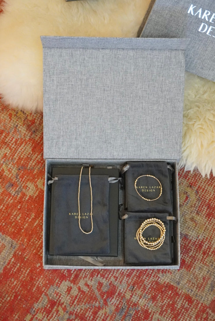 The KLD Best Sellers Gift Set-signature bracelet-Karen Lazar Design-5.75-Yellow Gold-Karen Lazar Design