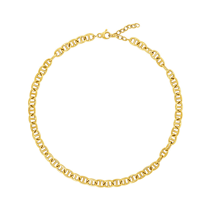 Round Mariner Link Necklace-Karen Lazar Design-16"-18"-Yellow Gold-Karen Lazar Design