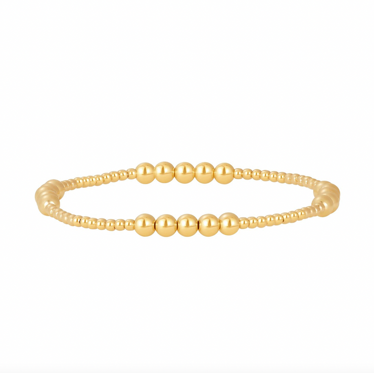 2 & 4mm Pattern Signature Bracelet-signature bracelet-Karen Lazar Design-5.75-Yellow Gold-Karen Lazar Design