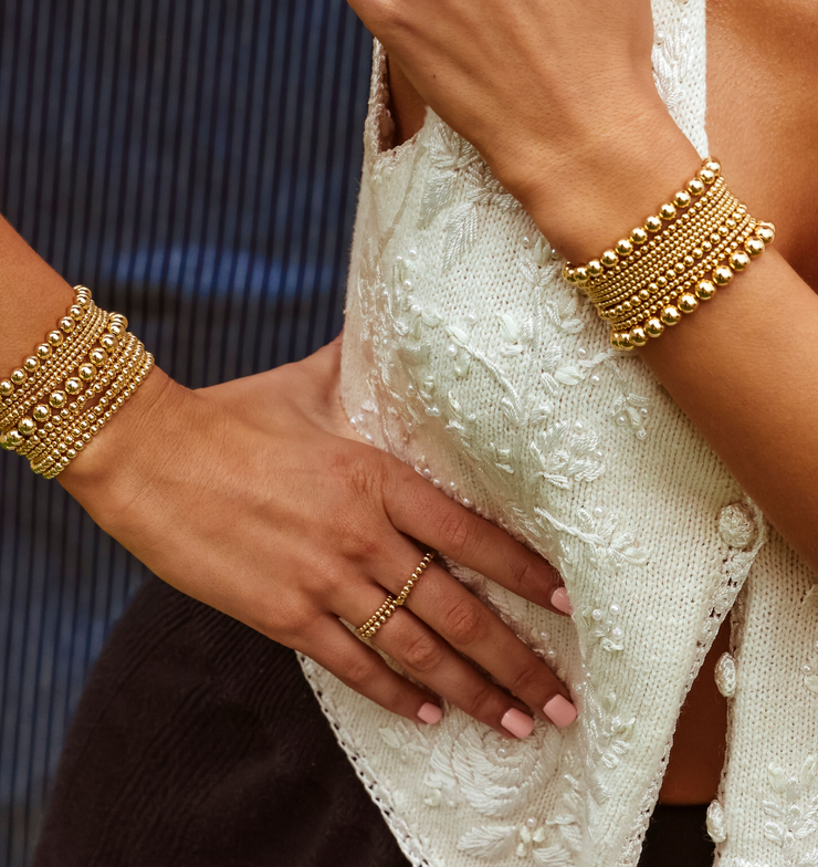 Gold Ball Bracelet 6MM | Alexa Leigh
