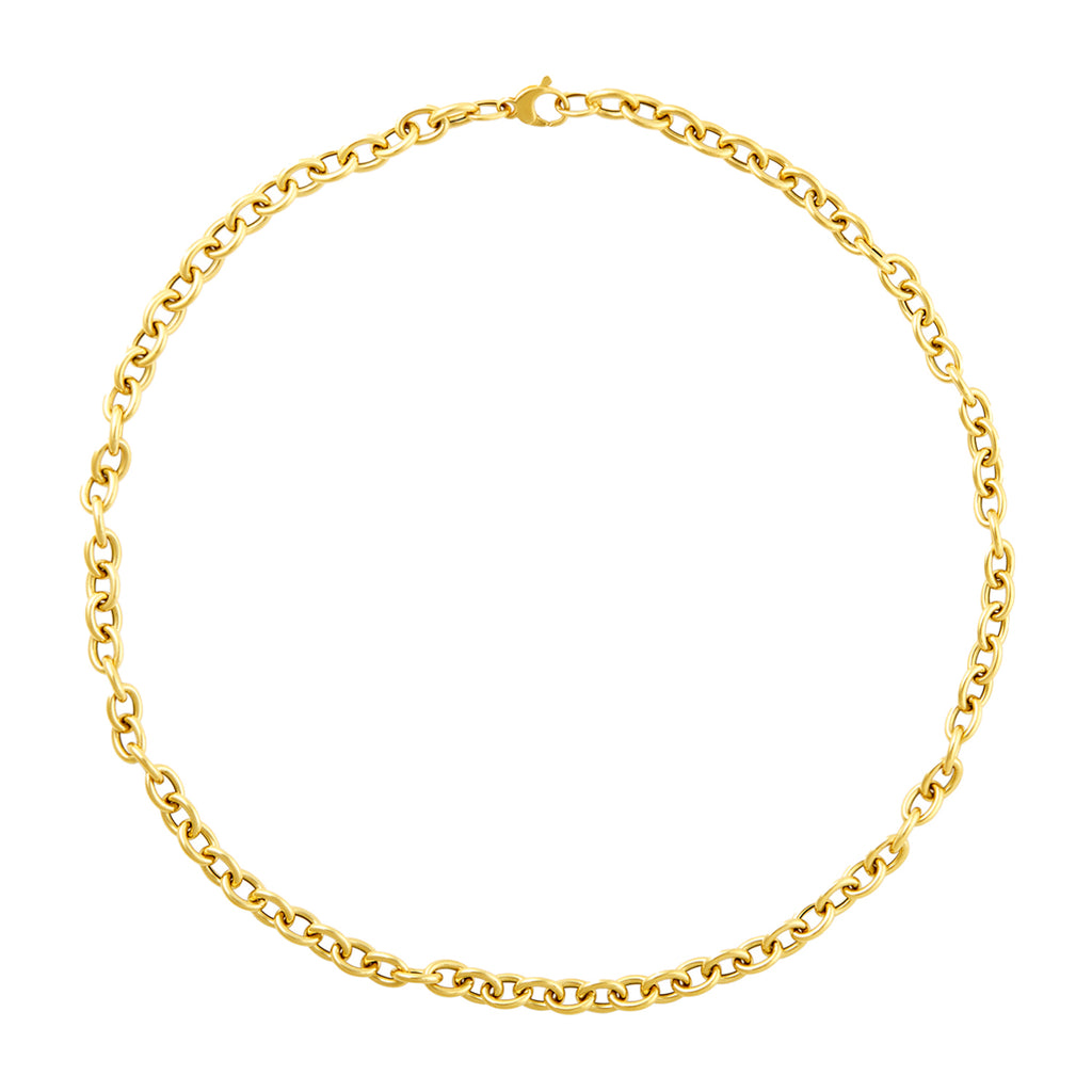 14K Gold Thick Rolo Chain Necklace – Karen Lazar Design