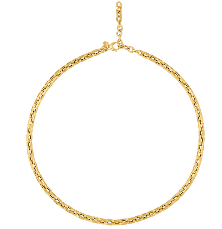 Squared Oval Chain Necklace-Karen Lazar Design-Karen Lazar Design