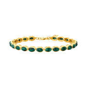 Malachite Tennis Bracelet-Fine Jewelry-Karen Lazar Design-7"-Karen Lazar Design