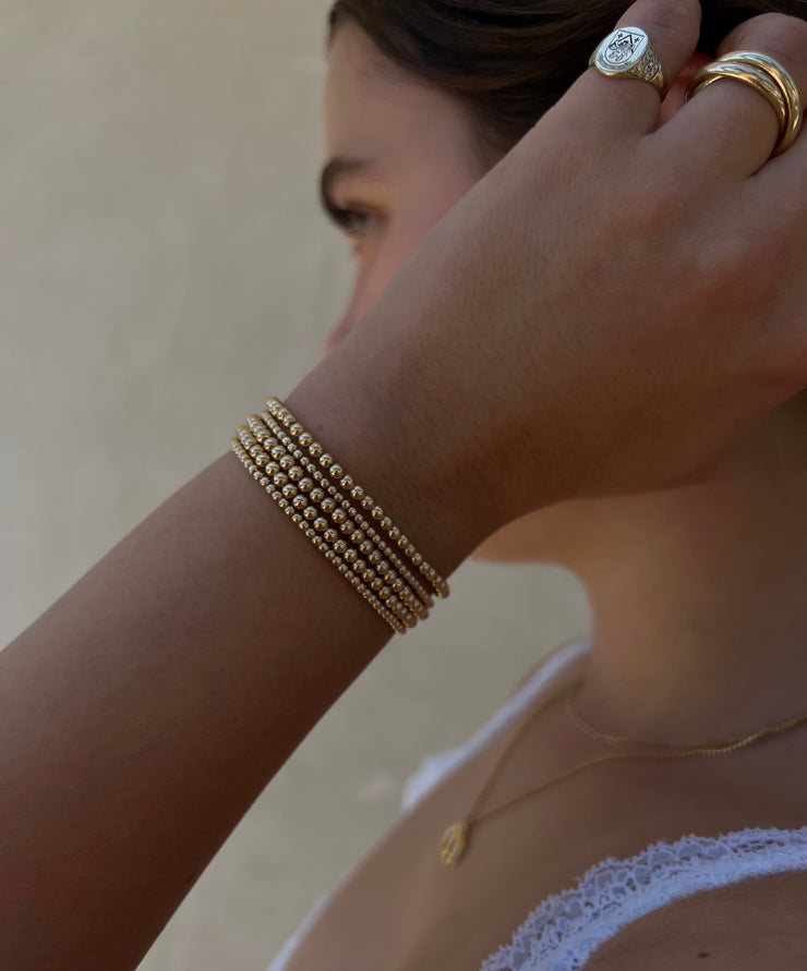 The Petite Stack Yellow Gold Filled Bracelet