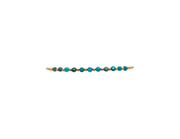 2MM Signature Bracelet with Apatite Gold Pattern Yellow Gold Filled Bracelet