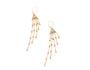 3MM Signature Ball And Chain Earrings Yellow Gold