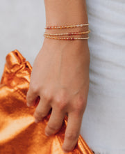 2MM Signature Bracelet with Sunrise Ombré Gold Pattern Gold Filled Bracelet
