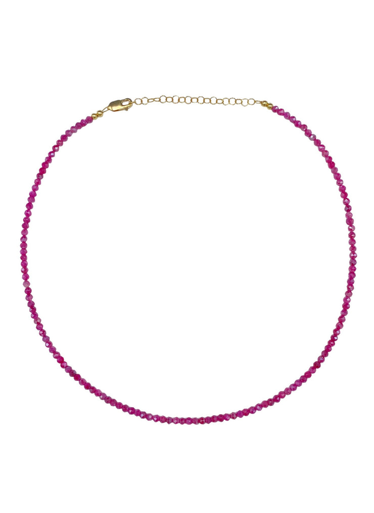 Pink Coated Moonstone Necklace Gemstone Necklace