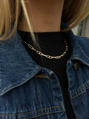 Mariner Link Necklace-Fine Jewelry-Karen Lazar Design-16-18"-Yellow Gold-Karen Lazar Design
