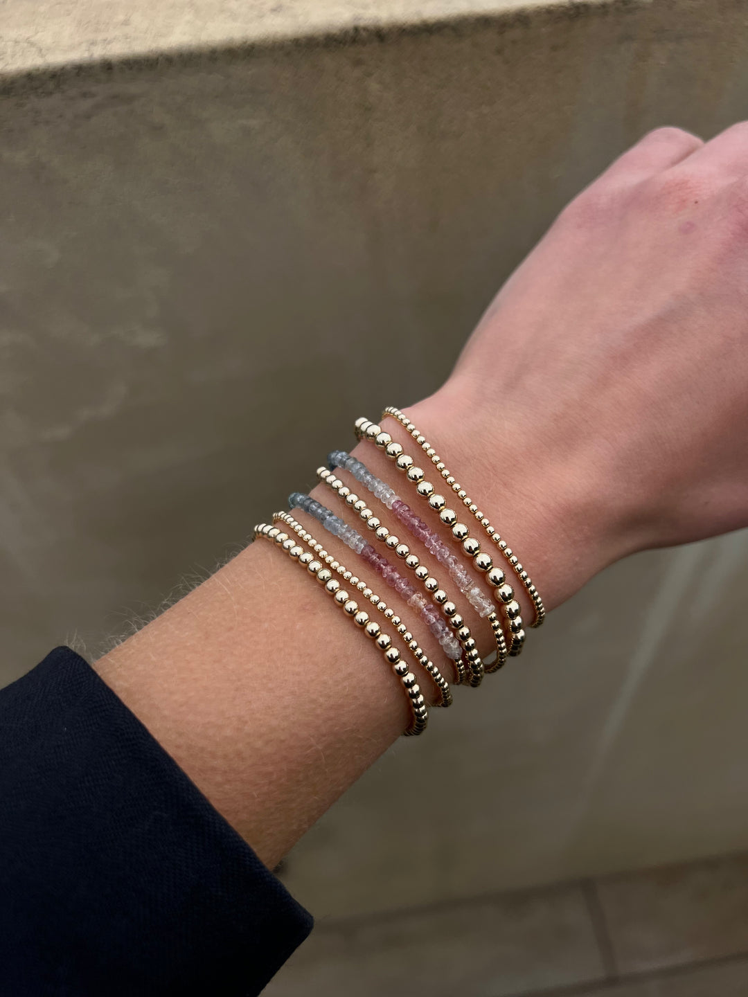 2MM Signature Bracelet with Seabreeze Ombré – Karen Lazar Design