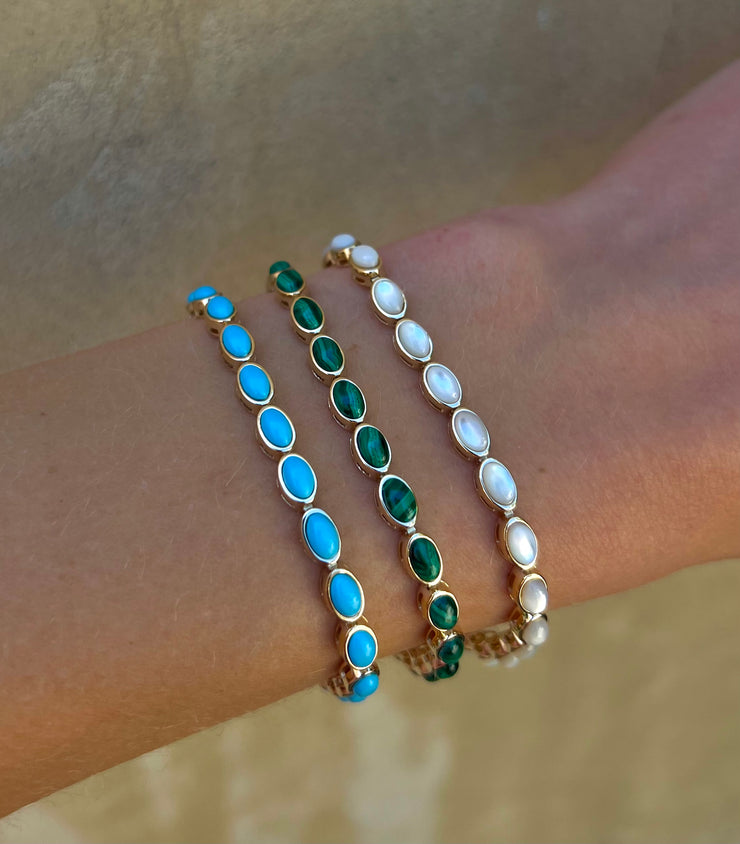 Turquoise Tennis Bracelet-Fine Jewelry-Karen Lazar Design-7"-Karen Lazar Design
