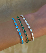 Malachite Tennis Bracelet-Fine Jewelry-Karen Lazar Design-7"-Karen Lazar Design