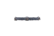 Men's Steel Macrame Bracelet with Oxidized Sterling Silver Filled Beads Gold Filled Bracelet