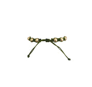 Olive Macrame Bracelet with Yellow Gold Filled Beads Gold Filled Bracelet