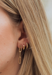 14K Gold Small Link Earrings