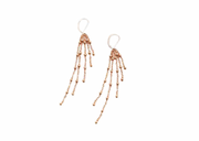 3MM Signature Ball And Chain Earrings Rose Gold