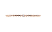3MM Signature Rose Gold Bracelet with 14K Diamond Rondelle Gold Filled Bracelet with Diamond