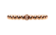 7MM Signature Rose Gold Bracelet with 14K Diamond Rondelle