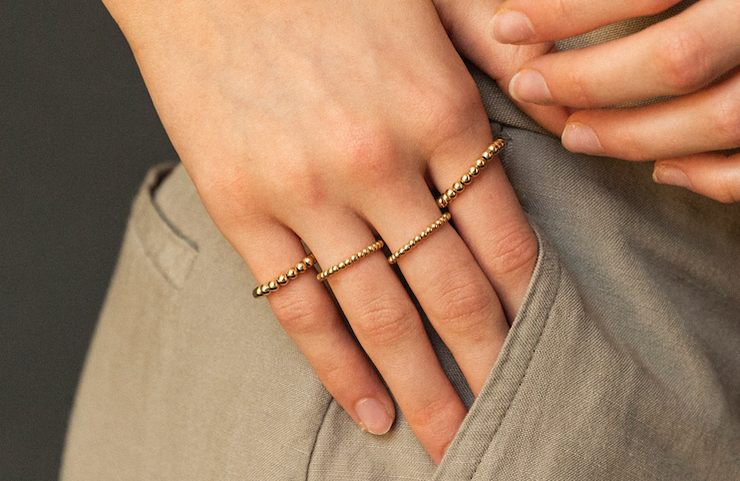 3MM Signature Ring-Rings-Karen Lazar Design-3-Yellow Gold-Karen Lazar Design