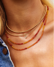Fiery Ombré Necklace-Gemstone Necklace-Karen Lazar Design-16-18"-Karen Lazar Design